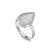 Teardrop Ashes Resin Ring – Silver, N