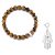 Faceted Tiger’s Eye Gemstone Stretch Bracelet with Allure Created with Zircondia® Crystals