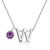 Preliminary W Necklace with Birthstone Attraction Created with Zircondia® Crystals