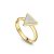 Triangular Ashes Resin Ring – Gold, L