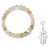 Faceted Yellow Quartz Gemstone Stretch Bracelet with Allure Created with Zircondia® Crystals