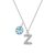 Pave Initial Z Necklace with Birthstone Charm Created with Zircondia® Crystals