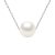 Diadema Womens – Necklace – Real Freshwater Pearls – Silver – White – One Size