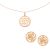 Orphelia ‘Fiore’ WoMens 925 Sterling Silver Set: Chain-Pendant + Earrings – Rose SET-7079/1 – One Size