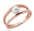 Orphelia WoMens 925 Sterling Silver Ring – Rose ZR-7509 – Size Q