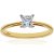 Diamant L’Eternel Womens 18ct Yellow Gold 1/3 Carat Certified J/I Princess Cut Diamond Engagement Ring – Size Q