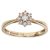 Diamant L’Eternel Womens Round Brilliant 0.25ct I/I1 Certified Diamonds 9ct Yellow Gold Cluster Ring – Size Q