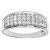 Diamant L’Eternel Womens 9ct White Gold Quarter Carat Diamond Multi Row Eternity Ring – Size Q