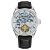 Stührling Mens Vanguard 1019 Dual Time Automatic Skeleton – Silver – One Size