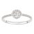 Diamant L’Eternel Womens 9ct White Gold Round Halo Diamond Engagement Ring – Size O