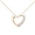 Diamant L’Eternel Womens 9ct Yellow Gold Diamond Heart Pendant and Chain of Length 46cm – One Size