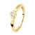 Diadema Womens Diamond Solitaire Ring 0.010 0.50 Cts Cts Illusion Yellow Gold – White – Size S