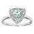 Diamant L’Eternel Womens 9ct White Gold Triangular Cut Green Amethyst And Diamond Ring – Size Q