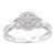 Diamant L’Eternel Womens 9ct White Gold Cluster 0.25ct Diamond Ring – Size J