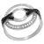 Orphelia WoMens 925 Sterling Silver Ring – Silver/Black ZR-7095/2 – Black & Silver – Size Q