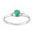 Diamant L’Eternel Womens 9ct White Gold Emerald and Diamond Oval Gemstone Ring – Size J