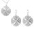 Orphelia WoMens 925 Sterling Silver Set: Chain-Pendant + Earrings – SET-6043 – One Size