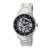 Heritor Computerized Mens Ryder Skeleton Dial Bracelet Watch – Black & Silver Stainless Metal – One Dimension