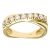 Diamant L’Eternel Womens 9ct Yellow Gold Ladies Half Eternity Crossover Stone Set Ring – Size I