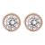 Orphelia WoMens 925 Sterling Silver Stud Earrings – Rose ZO-6079/1 – One Size