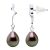 Diadema Womens – Earrings  Fantasy Patern in White Gold and Real Tahitian Pearls – Natural – One Size