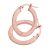 Diamant L’Eternel Womens 9ct Rose Gold Matte Flat Hoop Earrings – One Size