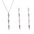 Orphelia ‘Aada’ WoMens 925 Sterling Silver Set: Necklace + Earrings – Silver/Rose SET-7433 – Silver & Rose Gold – One Size