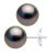 Ateliers Saint Germain Womens Earrings – White Gold 375 – Real Cultured Tahiti Pearls Round 9-10 mm – Silver – One Size