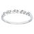 Diamant L’Eternel Womens 9ct White Gold 0.10ct Diamond Kiss Eternity Ring – Size L