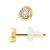 Diadema Womens Diamond Stud Earrings 0.020 0.50 Cts Cts Illusion Yellow Gold – White – One Size