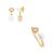 Trendy Pearl & Opal Earring & Ring Set in Gold Plated Silver