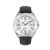 Certus : Mens Silver Watch – Black Leather – One Size