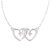 Diamant L’Eternel Womens 9ct White Gold Diamond Linked Heart Necklet of Length 42cm – One Size