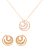 Orphelia ‘Elaine’ WoMens 925 Sterling Silver Set: Chain-Pendant + Earrings – Rose SET-7084/1 – One Size