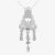 V Jewellery Silver Gatsby Cubic Zirconia Pendant 3080