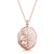 Huge Oval Scroll Rose Gold Locket