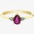 9ct Yellow Gold Ruby 0.08ct Diamond Ring 31036/58-9 L