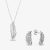 Rosa Lea Pave Leaf Jewellery Set AE-950732NA & AE-950730EA