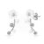 Silver Plated Daisy Climber Earrings Created with Zircondia® Crystals