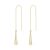 Gold Plated Sterling Silver Teardrop Thread Earrings