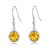 Yellow Crystal Drop Earrings Created with Zircondia® Crystals