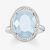 THOMAS SABO Silver Aqua Clear Cubic Zirconia Oval Ring TR2044-694-31-54 (N)