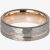 Unique Mens Rose Gold Plated Hammered Tungsten 7mm Ring TUR-80-64