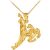 Males’s Karate Motion Pendant Necklace in 9ct Gold