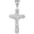 Males’s Detailed Crucifix Pendant Necklace in 9ct White Gold