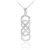 CZ Vertical Double Infinity Pendant Necklace in Sterling Silver