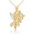 Fascinating Cupid Pendant Necklace in 9ct Two-Tone Gold