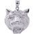 Males’s Reasonable Tiger Head Pendant Necklace in Sterling Silver