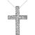 Diamond Small Milgrain Edged Pass Pendant Necklace in 9ct White Gold