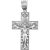 Crucifix Go Pendant Necklace in 9ct White Gold